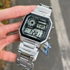 premium quality, digital watch, silver chain