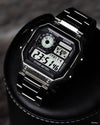 premium quality, digital watch, silver chain
