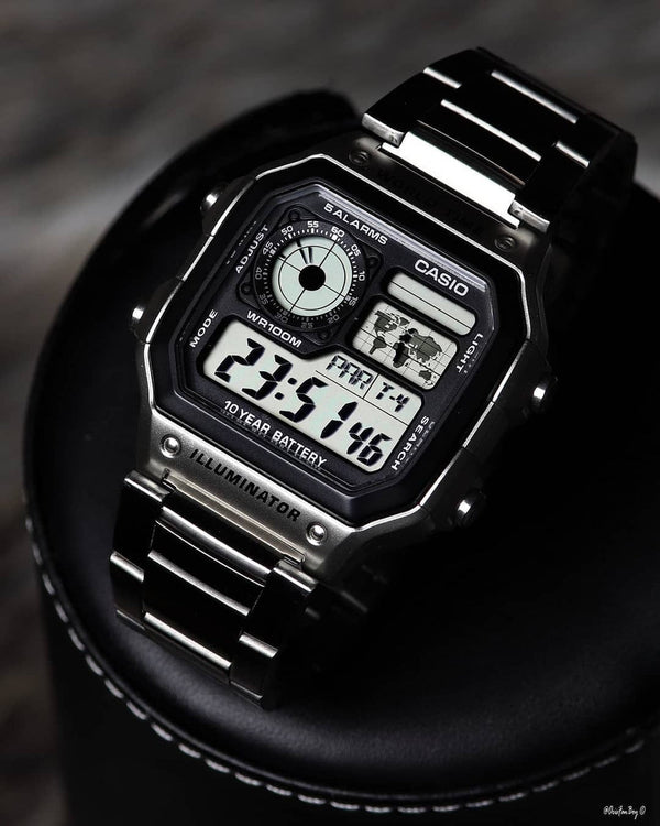 premium quality, digital watch, silver chain